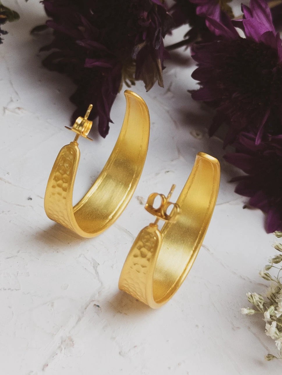 Golden Road Hoop Earrings by Ash & Rose