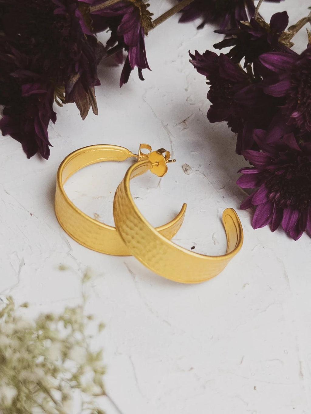Golden Road Hoop Earrings by Ash & Rose