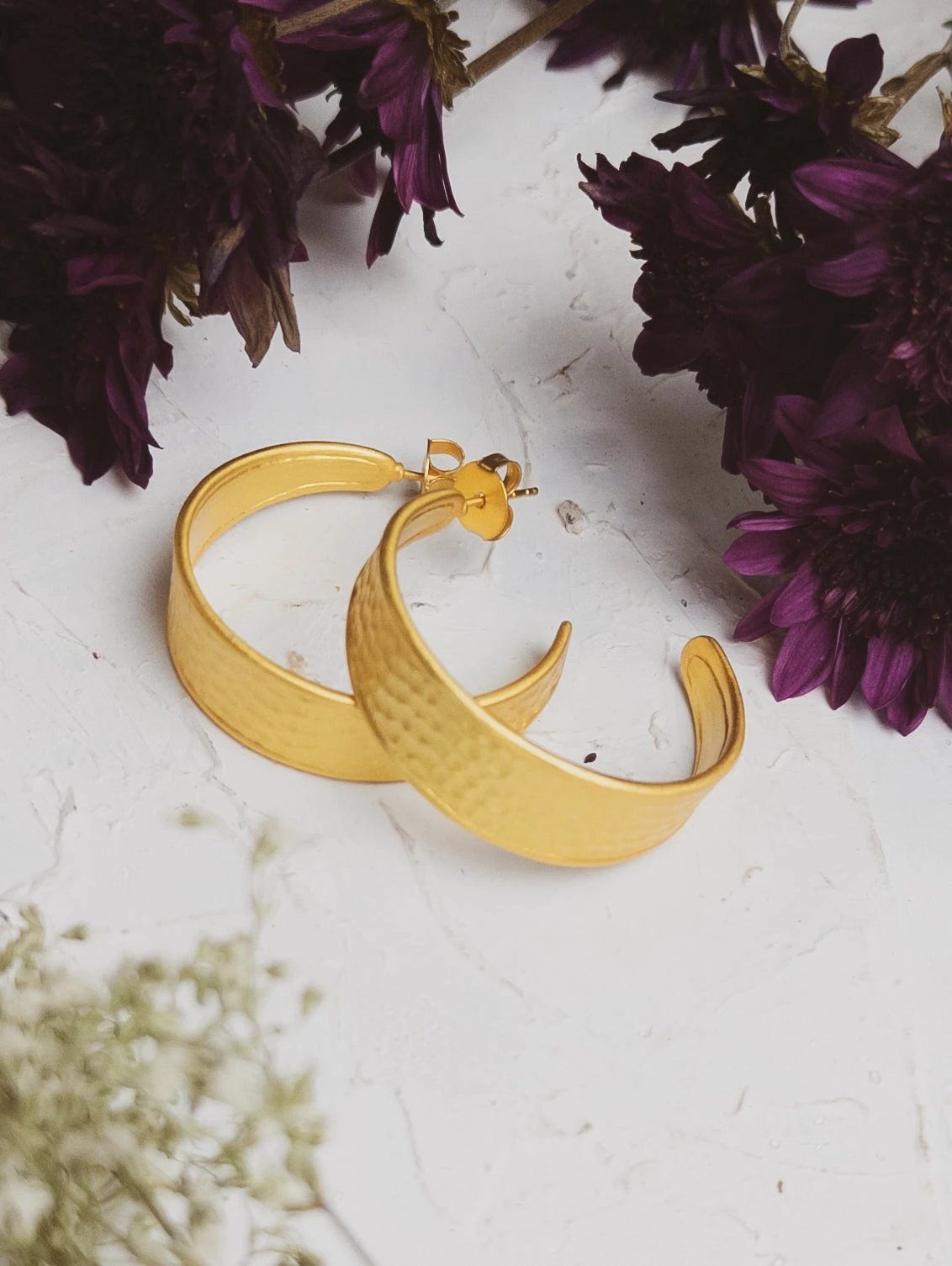 Golden Road Hoop Earrings by Ash & Rose