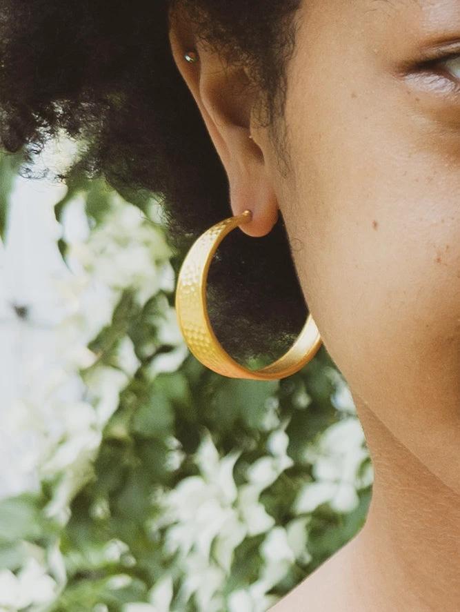Golden Road Hoop Earrings by Ash & Rose