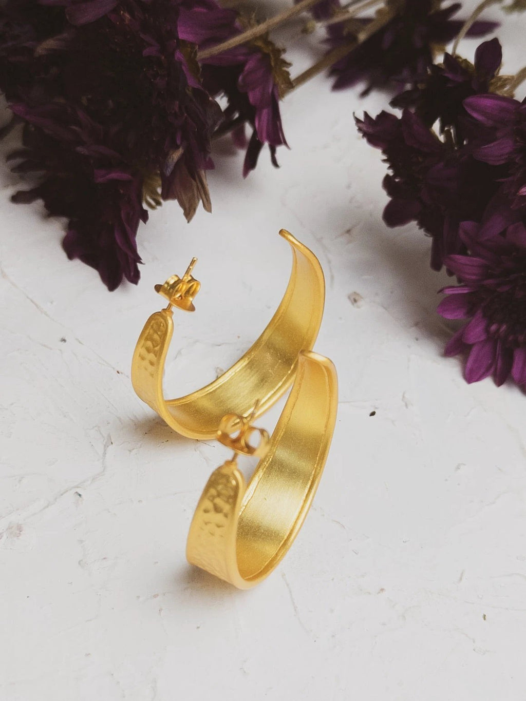 Golden Road Hoop Earrings by Ash & Rose