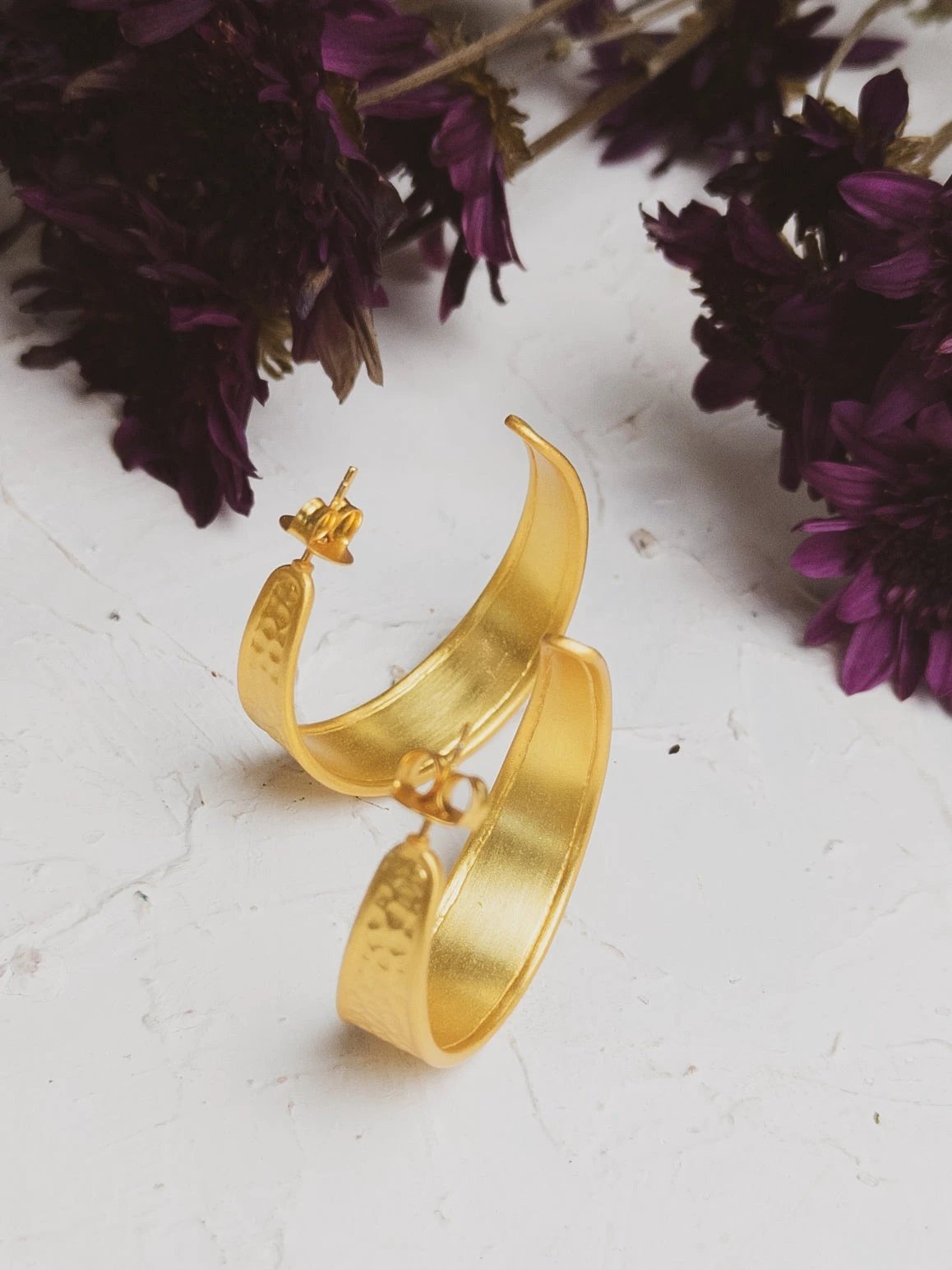 Golden Road Hoop Earrings by Ash & Rose