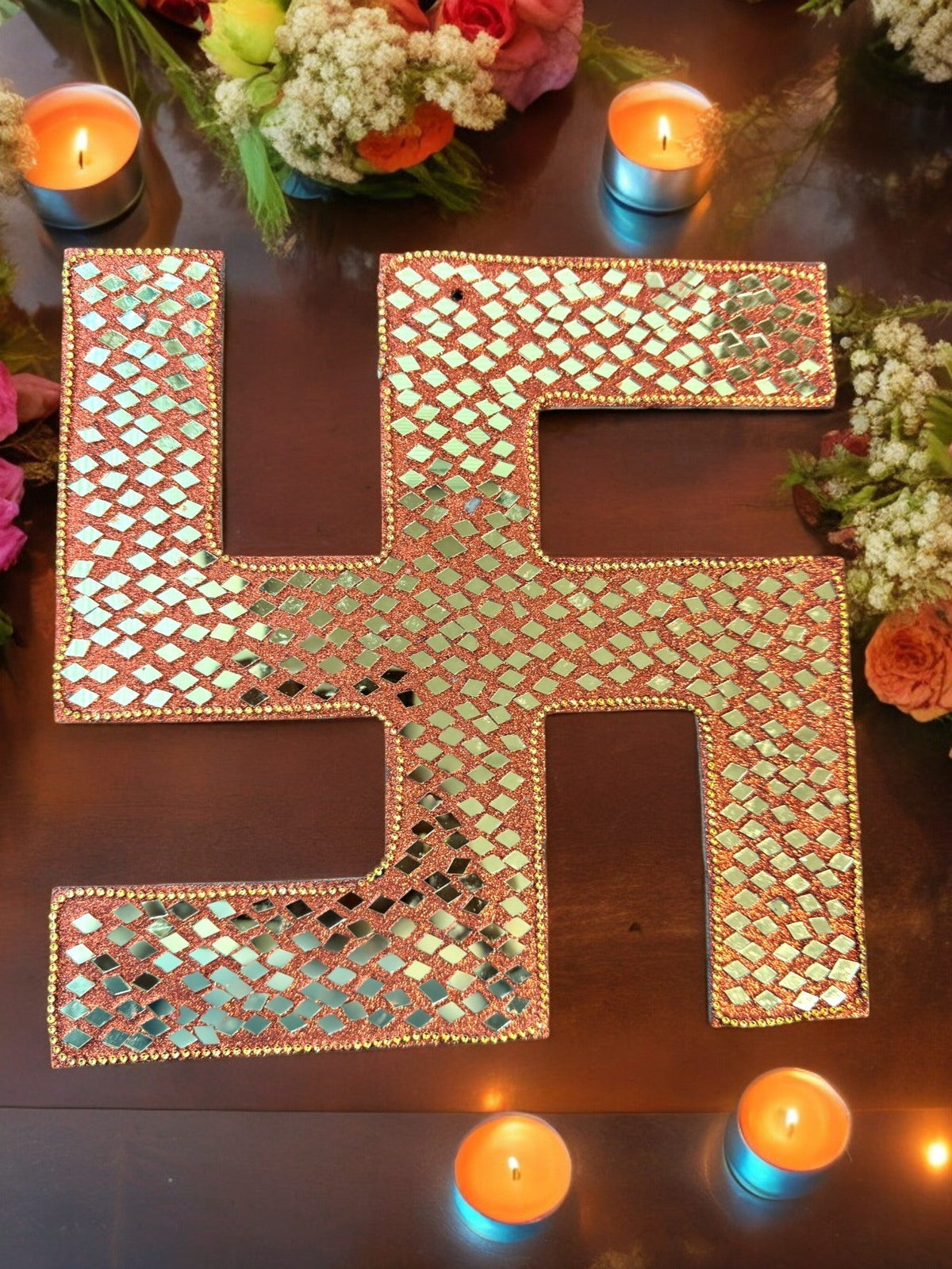 Golden Swastika Cutout Festive Decor La Vie Bien Golden Swastika Cutout
