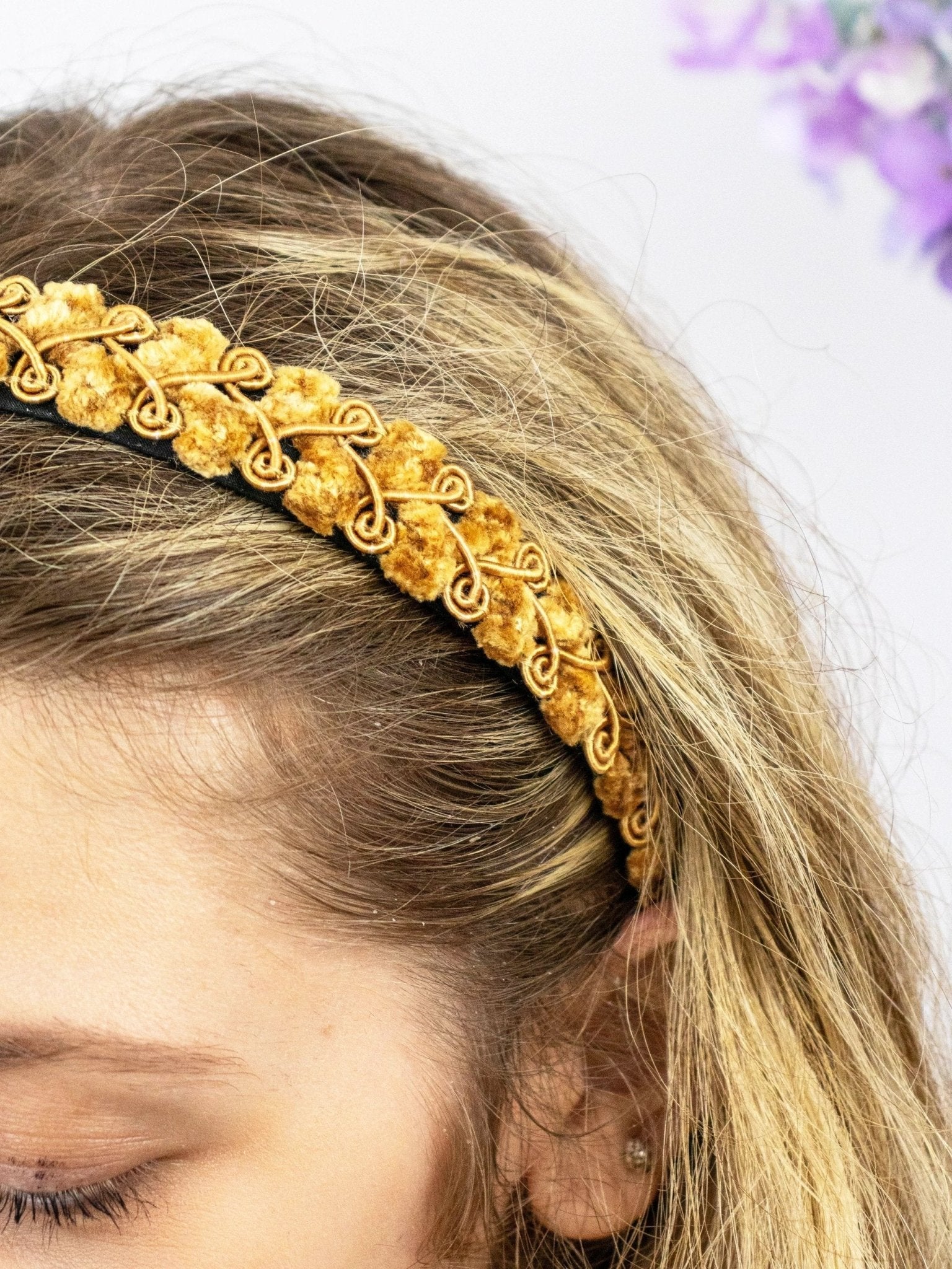 Golden Swirls Headband by Ash & Rose