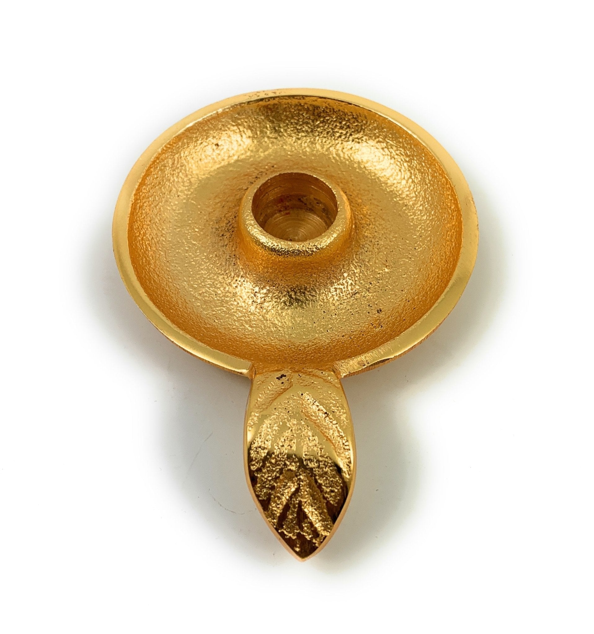 Golden Taper Candlestick Holder Dish home Decor La Vie Bien Golden Taper Candlestick Holder Dish