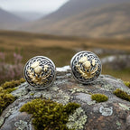 Golden Thistle Cufflinks - Handmade in Scotland Cuff Links La Vie Bien Golden Thistle Cufflinks - Handmade in Scotland