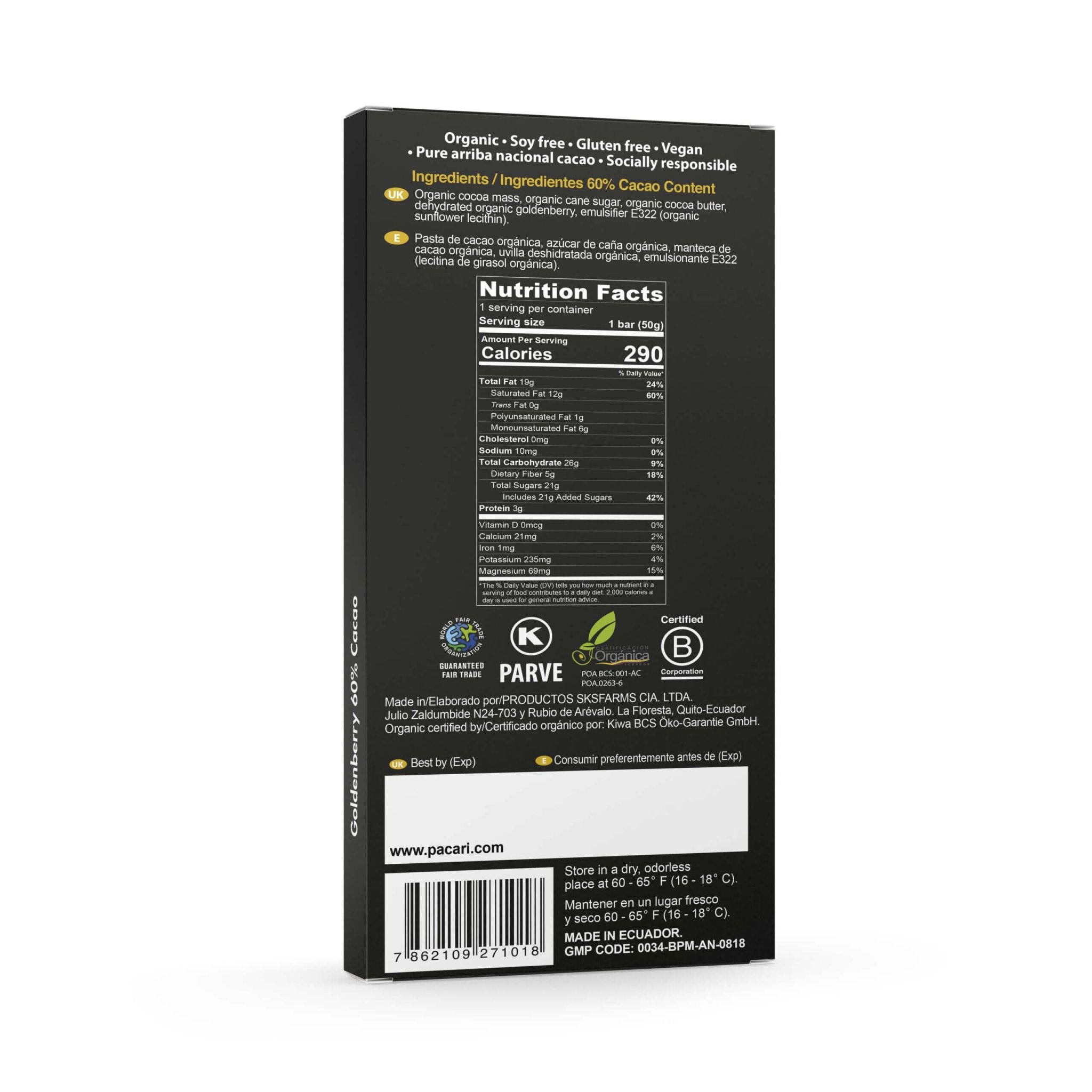 Goldenberry Chocolate Chocolate La Vie Bien Goldenberry Chocolate