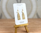 Goldenrod Skinny Arch Earrings with Gold Accent by Gracie Nicole