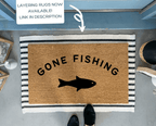 Gone Fishing Doormat by Nickel Designs Custom Doormats
