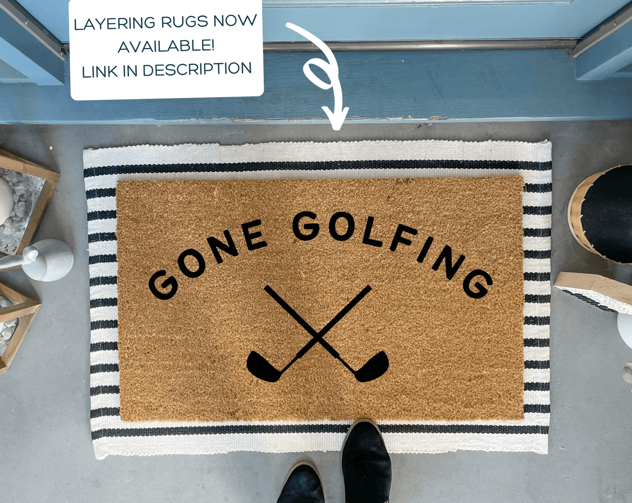 Gone Golfing Doormat by Nickel Designs Custom Doormats