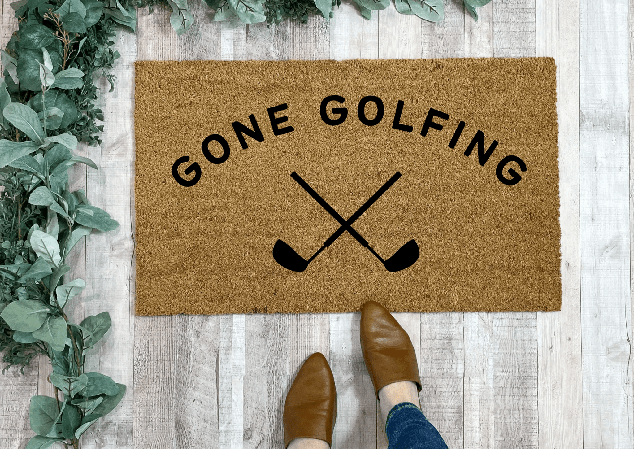 Gone Golfing Doormat by Nickel Designs Custom Doormats
