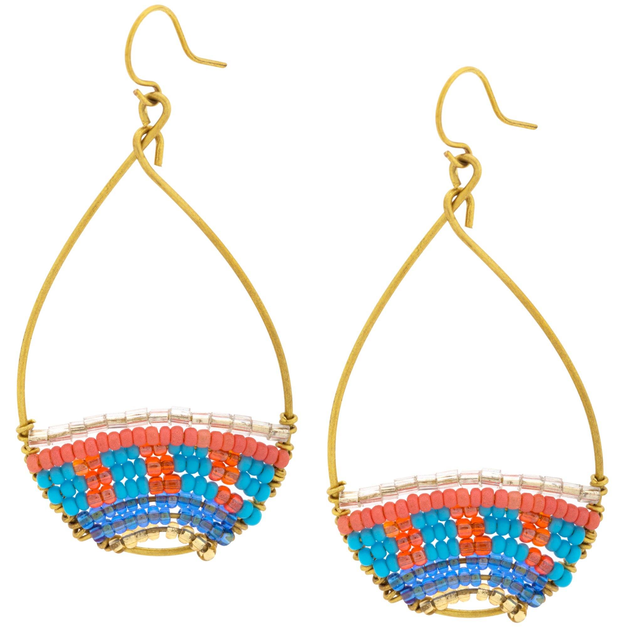 Good Karma Beaded Hoops Earrings - Fashion La Vie Bien Good Karma Beaded Hoops
