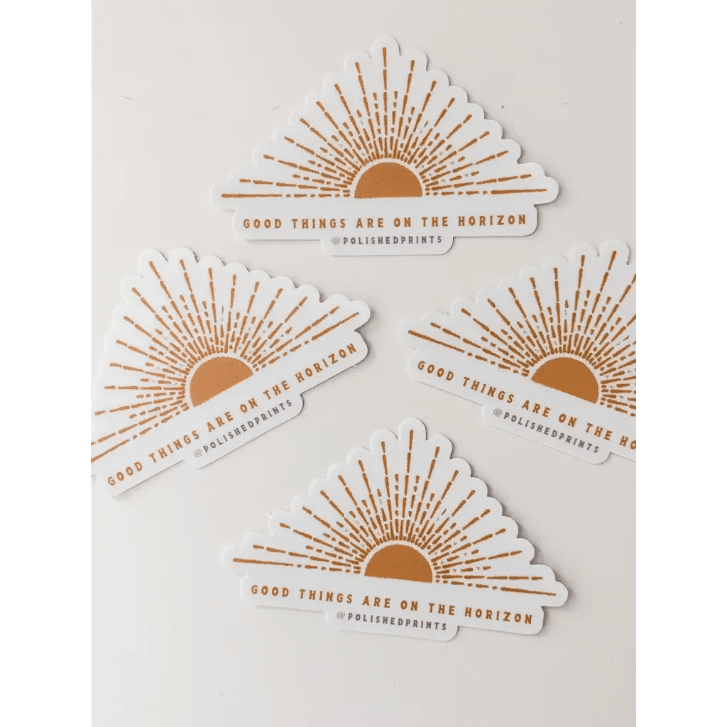 Good Things are on the Horizon Sticker by Polished Prints