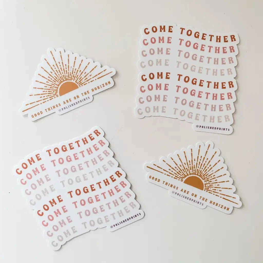 Good Things are on the Horizon Sticker by Polished Prints