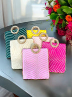 Gota Patti Bag With Handle & Zipper, Set of 6 Traditional Gifts La Vie Bien Gota Patti Bag With Handle & Zipper, Set of 6