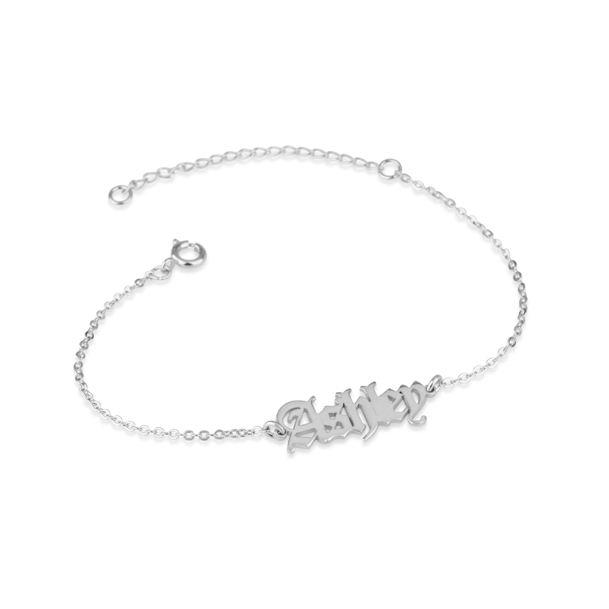 Gothic Name Bracelet La Vie Bien Gothic Name Bracelet