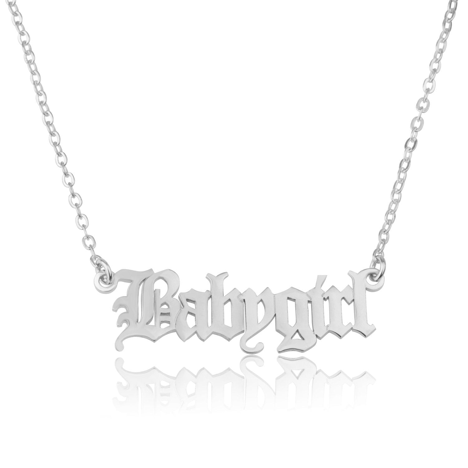 Gothic Name Necklace La Vie Bien Gothic Name Necklace