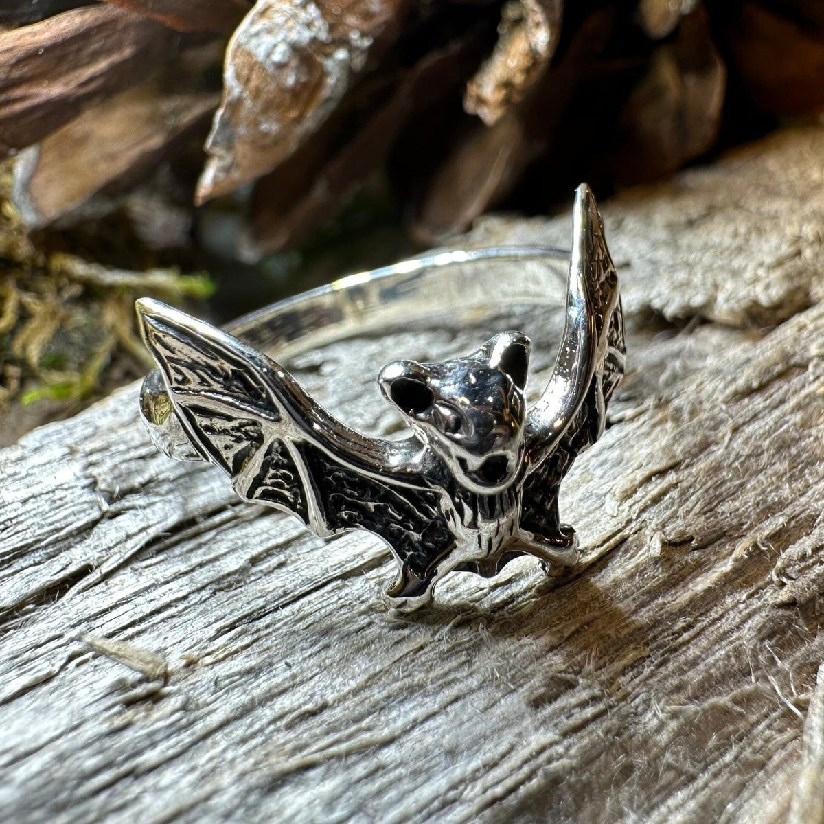 Gothic Realistic Bat Ring Ring La Vie Bien Gothic Realistic Bat Ring