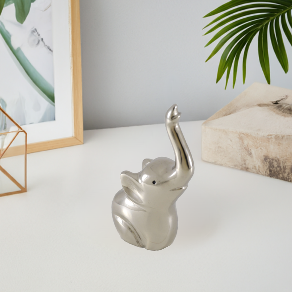 Elephant Ring Holder (4", Silver Finish)