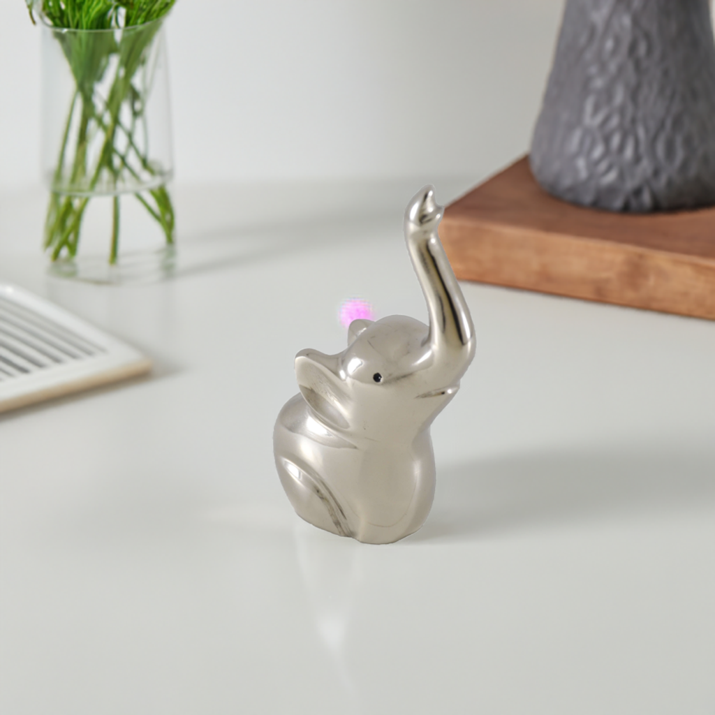 Elephant Ring Holder (4", Silver Finish)
