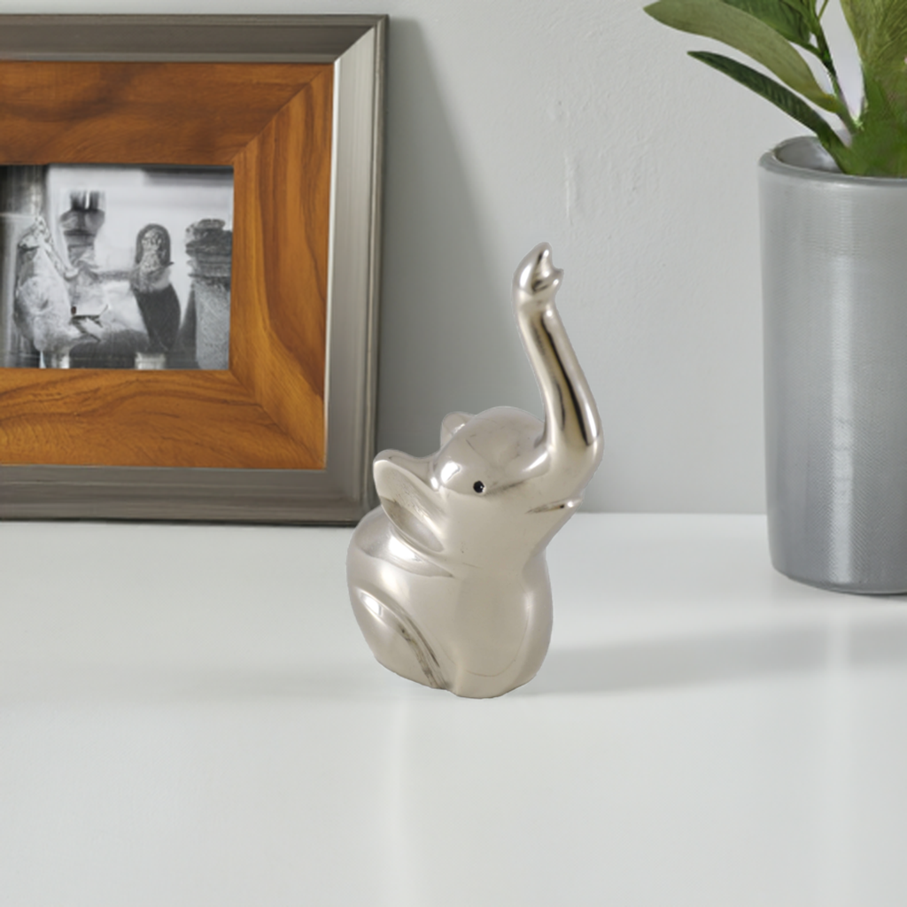 Elephant Ring Holder (4", Silver Finish)