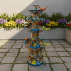 Grand Talavera Garden Fountain | Handcrafted Mexican Art Talavera Fountain La Vie Bien Grand Talavera Garden Fountain | Handcrafted Mexican Art