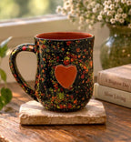 Grande Calliope Mug- Black Explosion Pottery La Vie Bien Grande Calliope Mug- Black Explosion