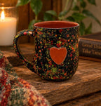 Grande Calliope Mug- Black Explosion Pottery La Vie Bien Grande Calliope Mug- Black Explosion