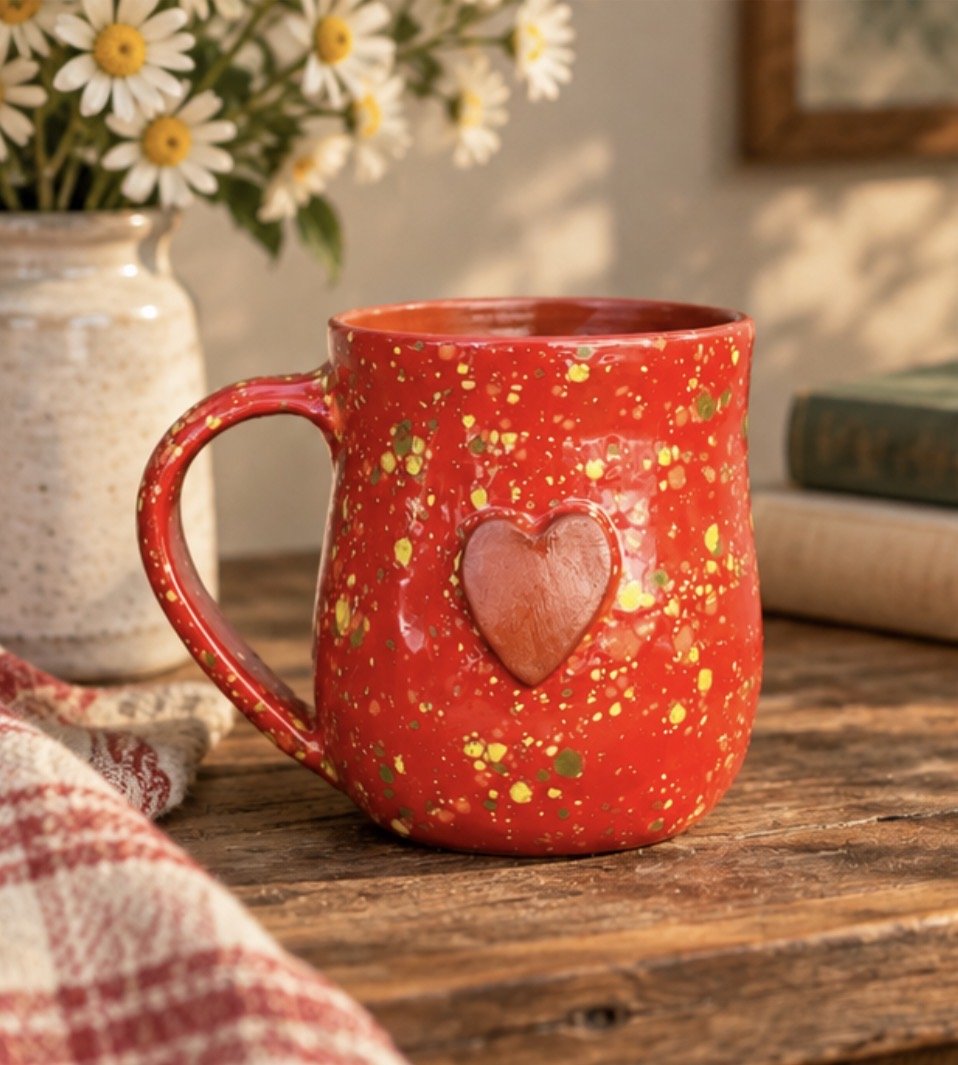 Grande Calliope Mug- Fruit Punch Pottery La Vie Bien Grande Calliope Mug- Fruit Punch