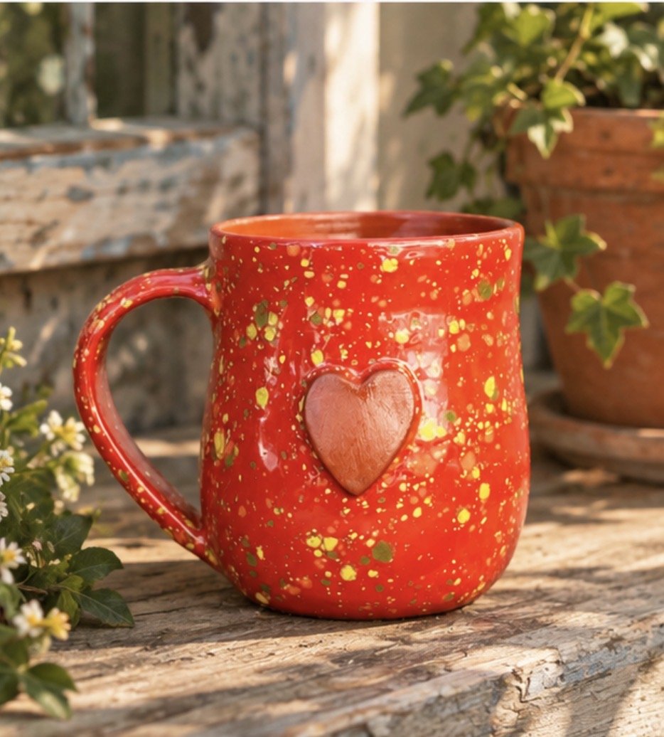 Grande Calliope Mug- Fruit Punch Pottery La Vie Bien Grande Calliope Mug- Fruit Punch