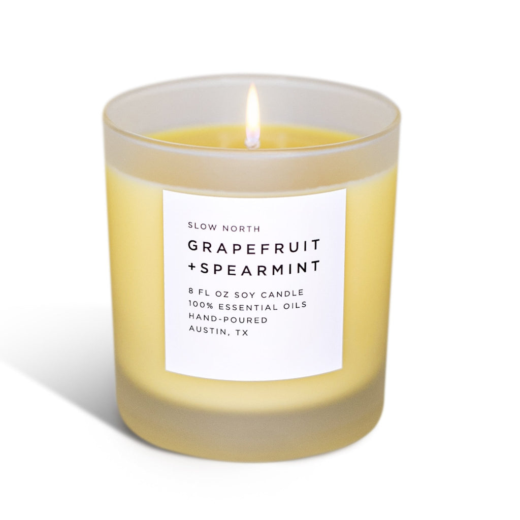 Grapefruit + Spearmint - Signature Candle Frosted Candles La Vie Bien Grapefruit + Spearmint - Signature Candle