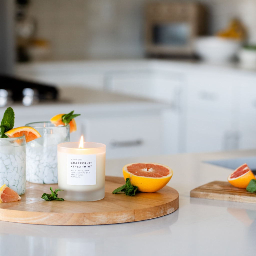 Grapefruit + Spearmint - Signature Candle Frosted Candles La Vie Bien Grapefruit + Spearmint - Signature Candle