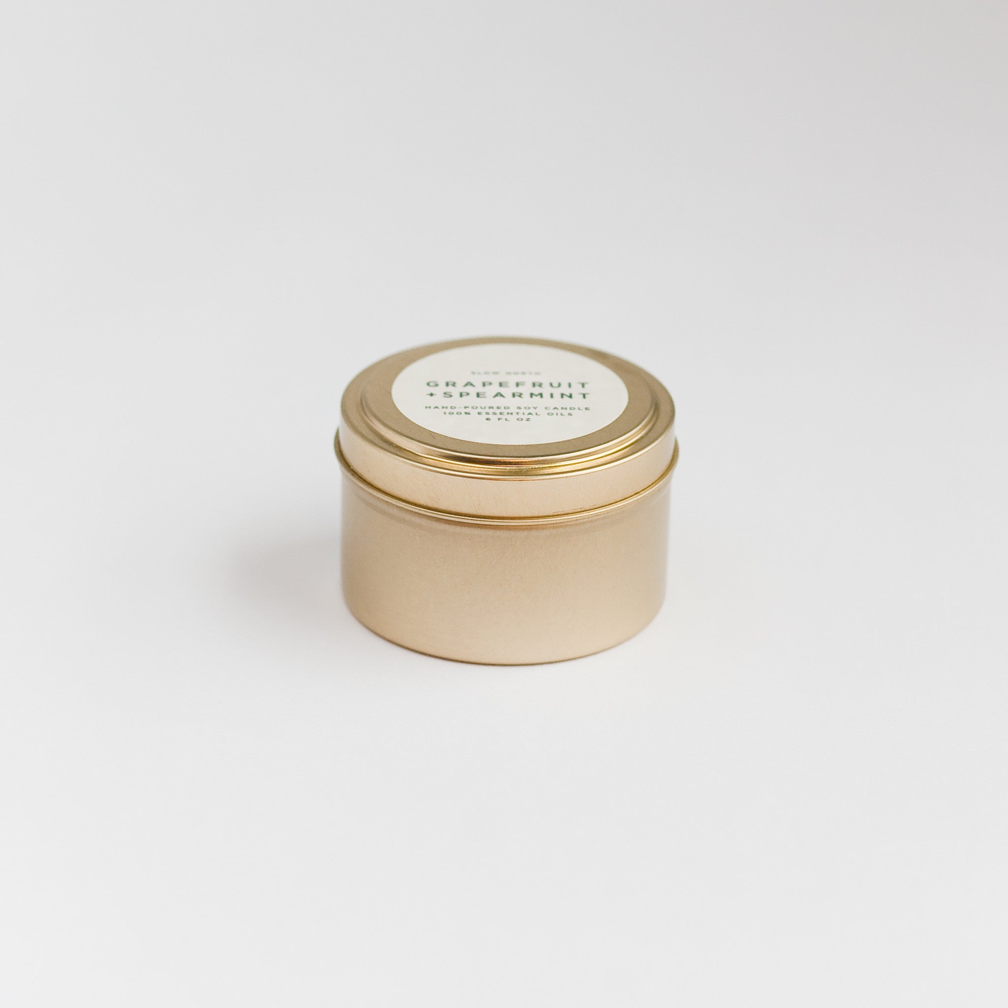 Grapefruit + Spearmint Travel Tin Candles La Vie Bien Grapefruit + Spearmint