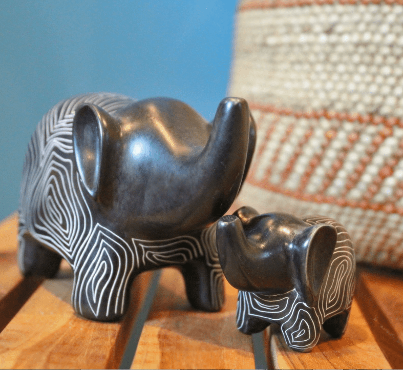 Graphic Gray Elephant - Soapstone La Vie Bien Graphic Gray Elephant - Soapstone