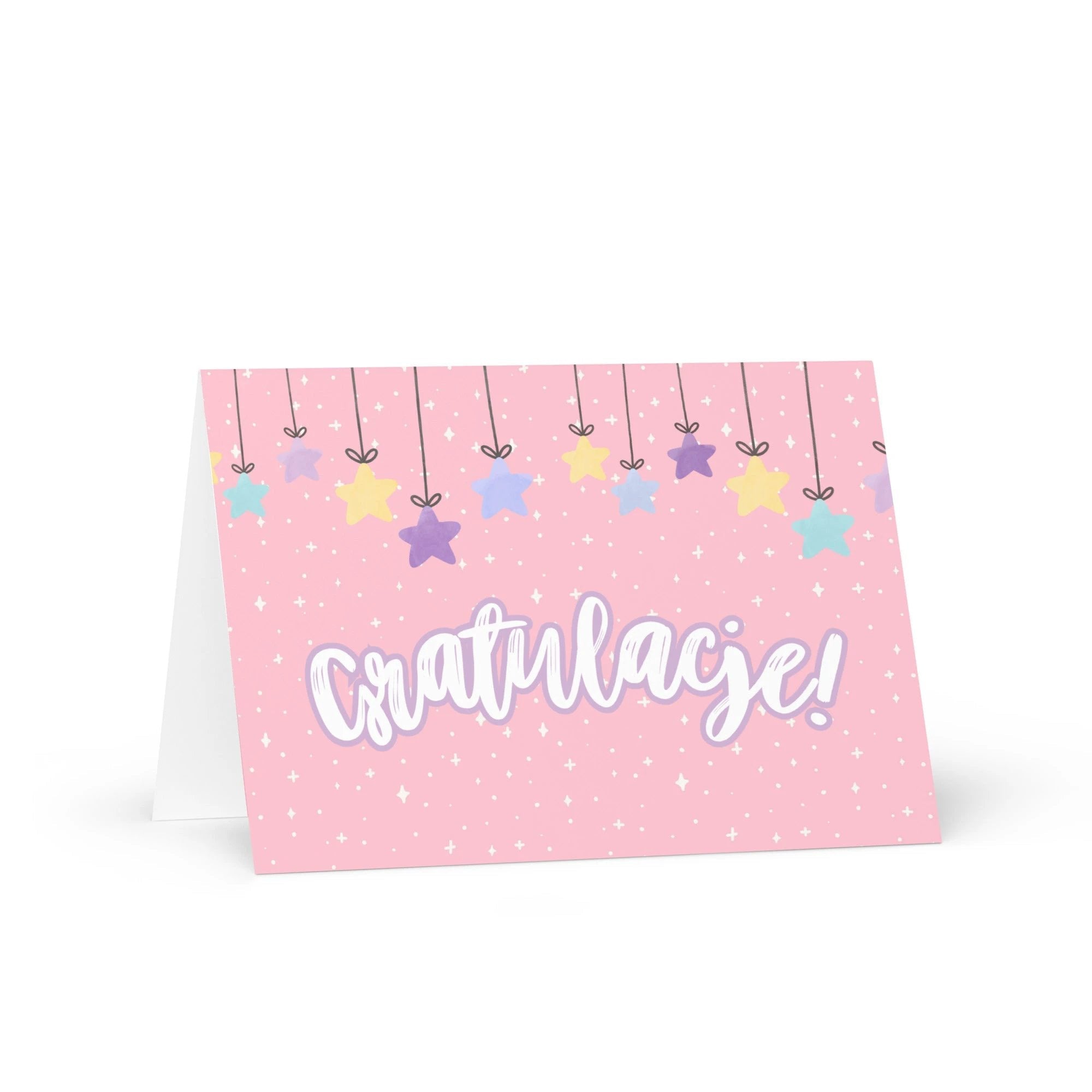Gratulacje! Polish congratulations greeting card, with envelope, blank inside by La Vie Bien