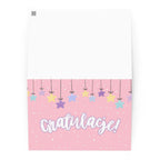 Gratulacje! Polish congratulations greeting card, with envelope, blank inside by La Vie Bien