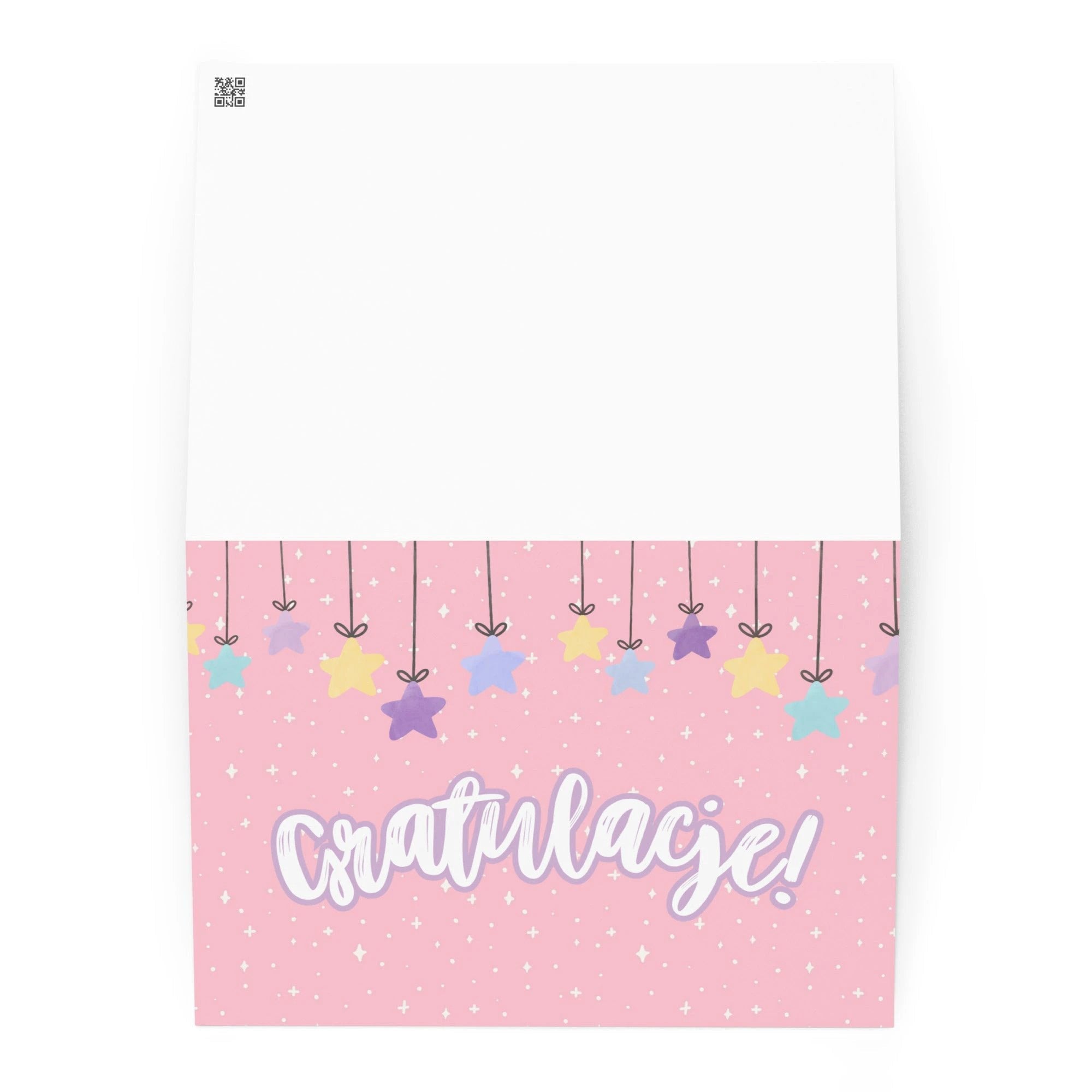 Gratulacje! Polish congratulations greeting card, with envelope, blank inside by La Vie Bien