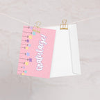 Gratulacje! Polish congratulations greeting card, with envelope, blank inside by La Vie Bien