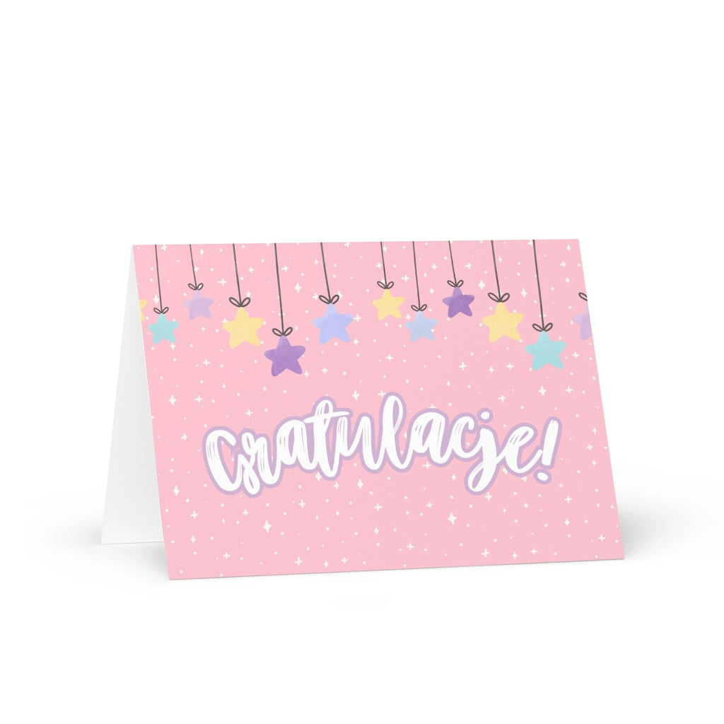 Gratulacje! Polish congratulations greeting card, with envelope, blank inside by La Vie Bien