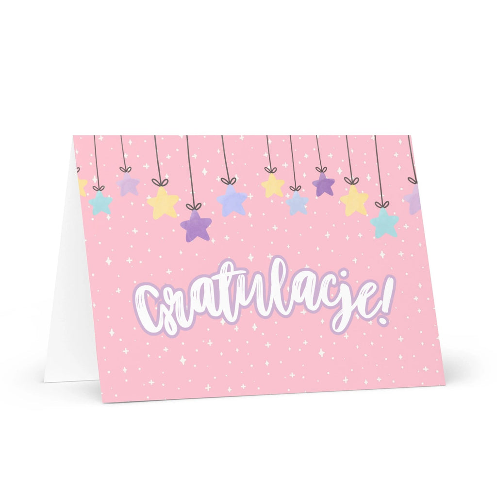 Gratulacje! Polish congratulations greeting card, with envelope, blank inside by La Vie Bien