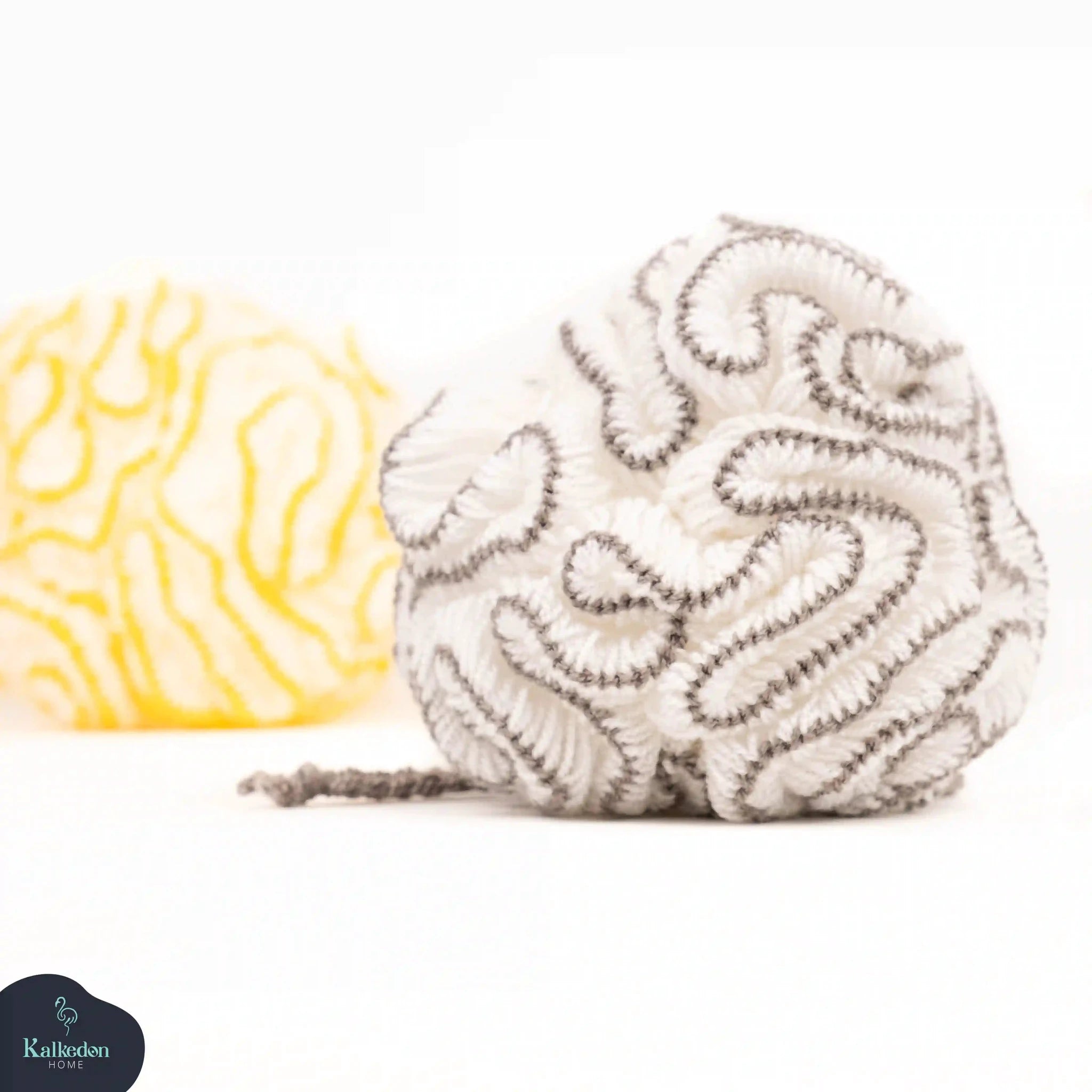 Organic Cotton Shower Pouf by Kalkedon Towels