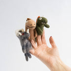 Gray triceratops Felt dinosaur Finger Handmade Puppets - Sensory Play - Made in Nepal (Copy) La Vie Bien Gray triceratops Felt dinosaur Finger Handmade Puppets - Sensory Play - Made in Nepal (Copy)