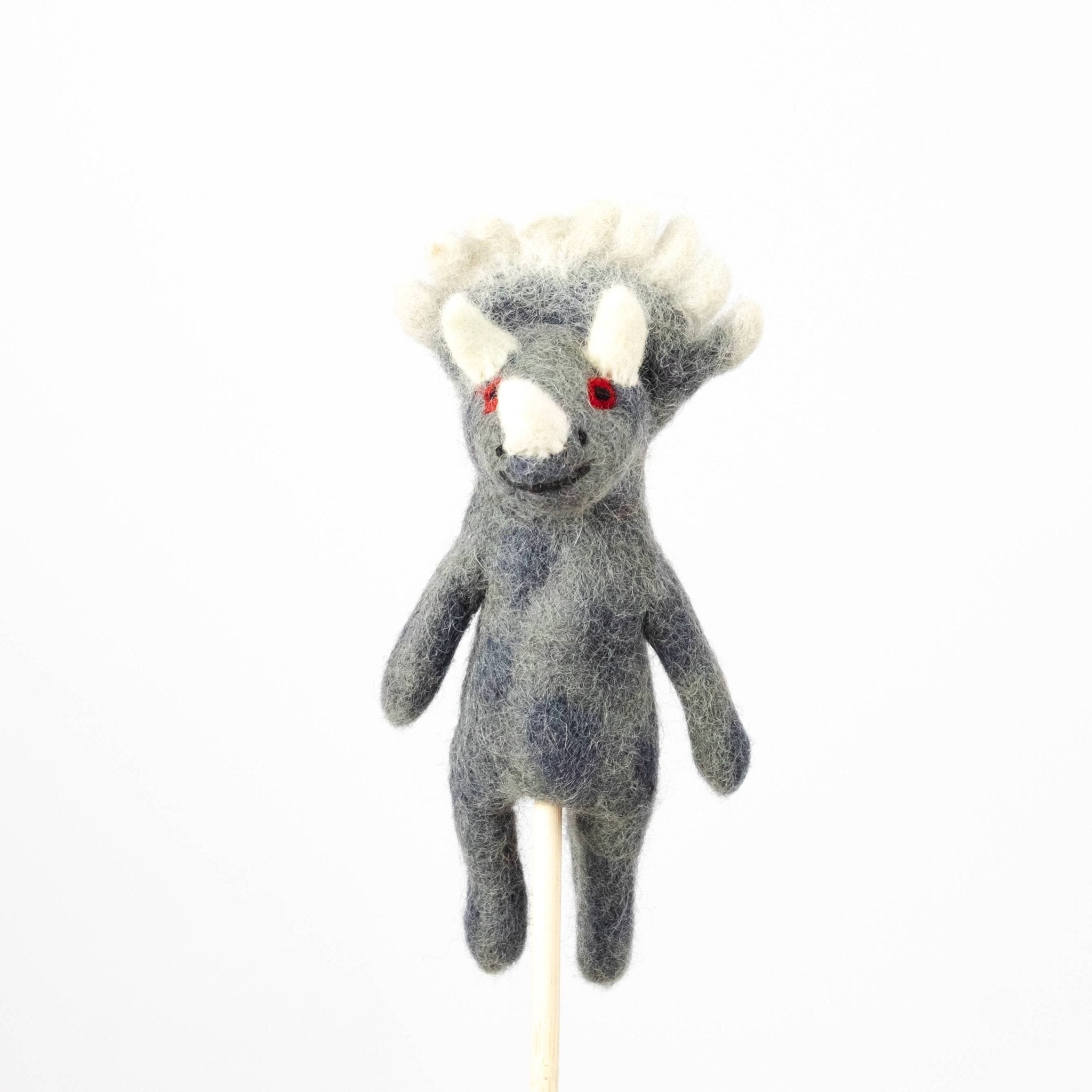 Gray triceratops Felt dinosaur Finger Handmade Puppets - Sensory Play - Made in Nepal (Copy) La Vie Bien Gray triceratops Felt dinosaur Finger Handmade Puppets - Sensory Play - Made in Nepal (Copy)
