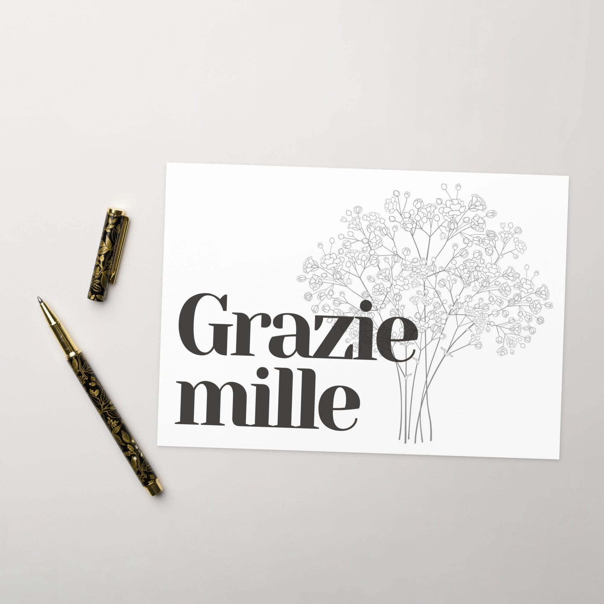 Grazie mille Greeting card by La Vie Bien