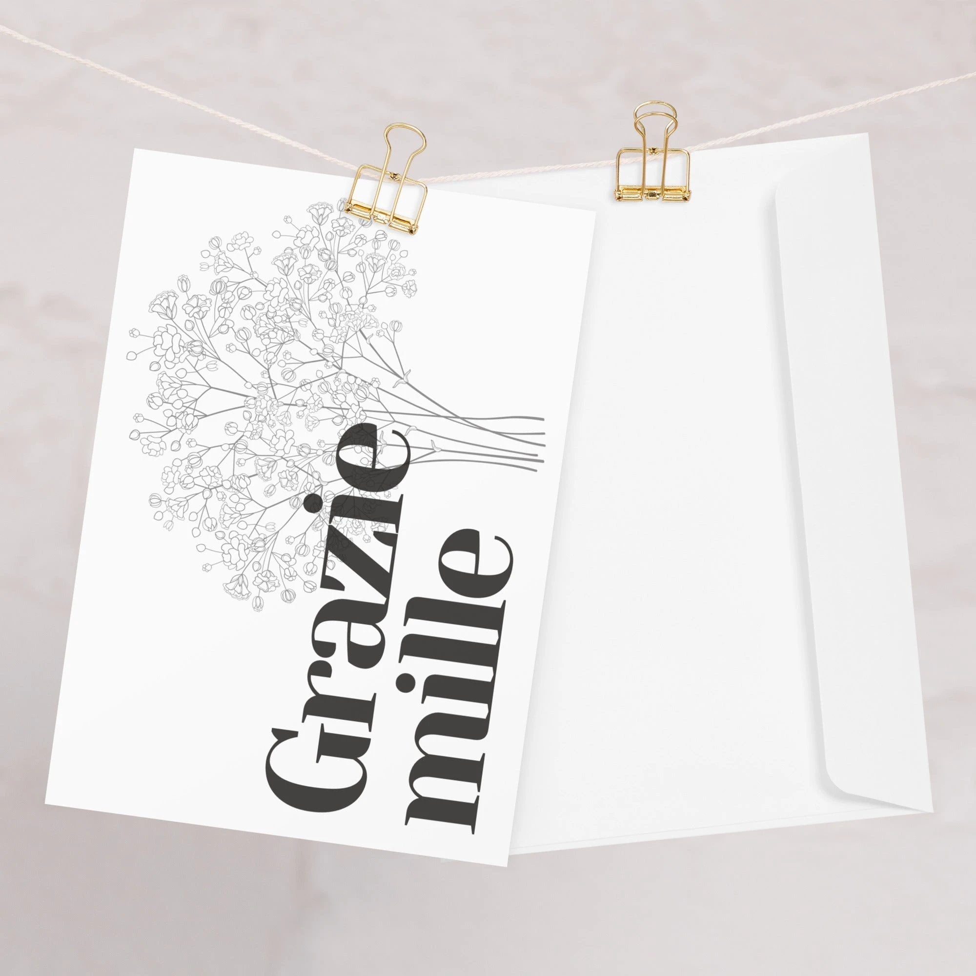 Grazie mille Greeting card by La Vie Bien