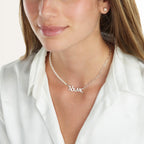 Greek Half Pearls Half Paperclip Name Necklace La Vie Bien Greek Half Pearls Half Paperclip Name Necklace