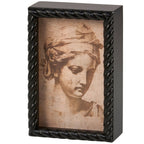 Greek Sketch Inset Box Sign | Wall Desk Wooden Decor | 4" x 6" by The Bullish Store