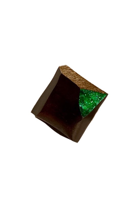 Green Angle Wood Ring ring La Vie Bien Green Angle Wood Ring