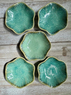 Green Ceramic Catch All Jewelry / Trinket Dish by Bespattered Facade