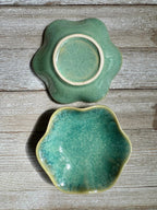Green Ceramic Catch All Jewelry / Trinket Dish by Bespattered Facade